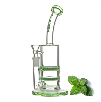 Бонг Dr.Green Double Honeycomb Percolator 2 - Бонги - Бонги стеклянные - Изогнутые бонги - Магазин домашних увлечений homehobbyshop.ru